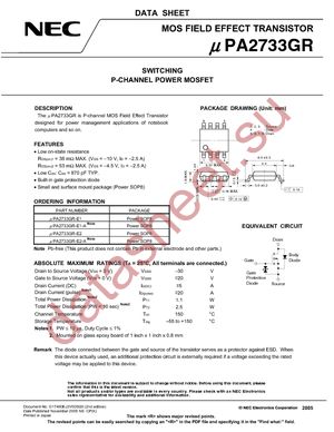 UPA2733GR-E1-A datasheet  
